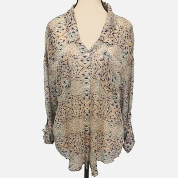 Free People Multicolor Patterned Blouse - Picture 2 of 10
